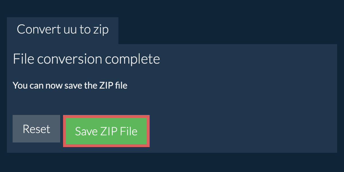 Save zip File