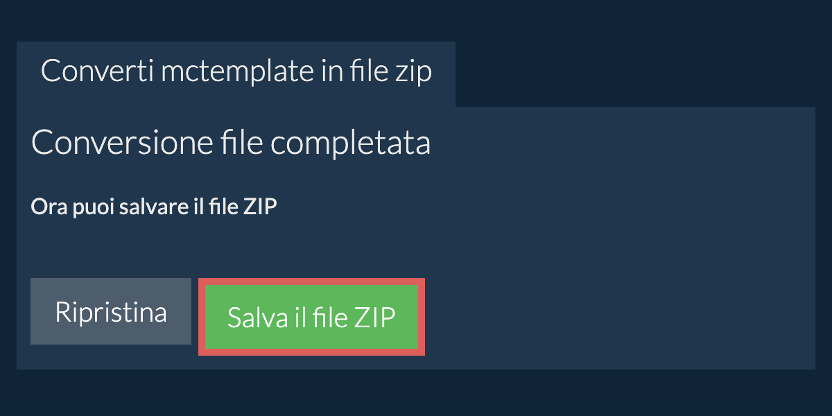 Salva file zip