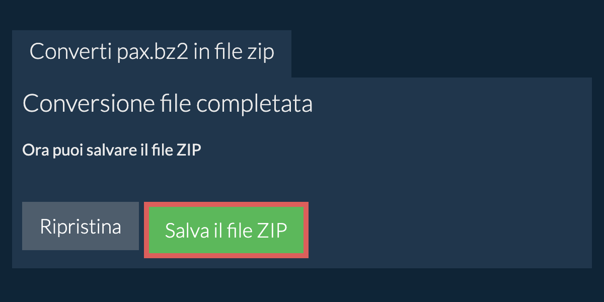 Salva file zip