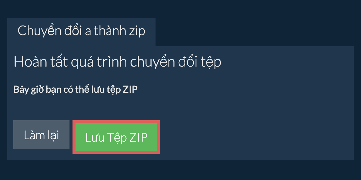 Lưu tệp zip