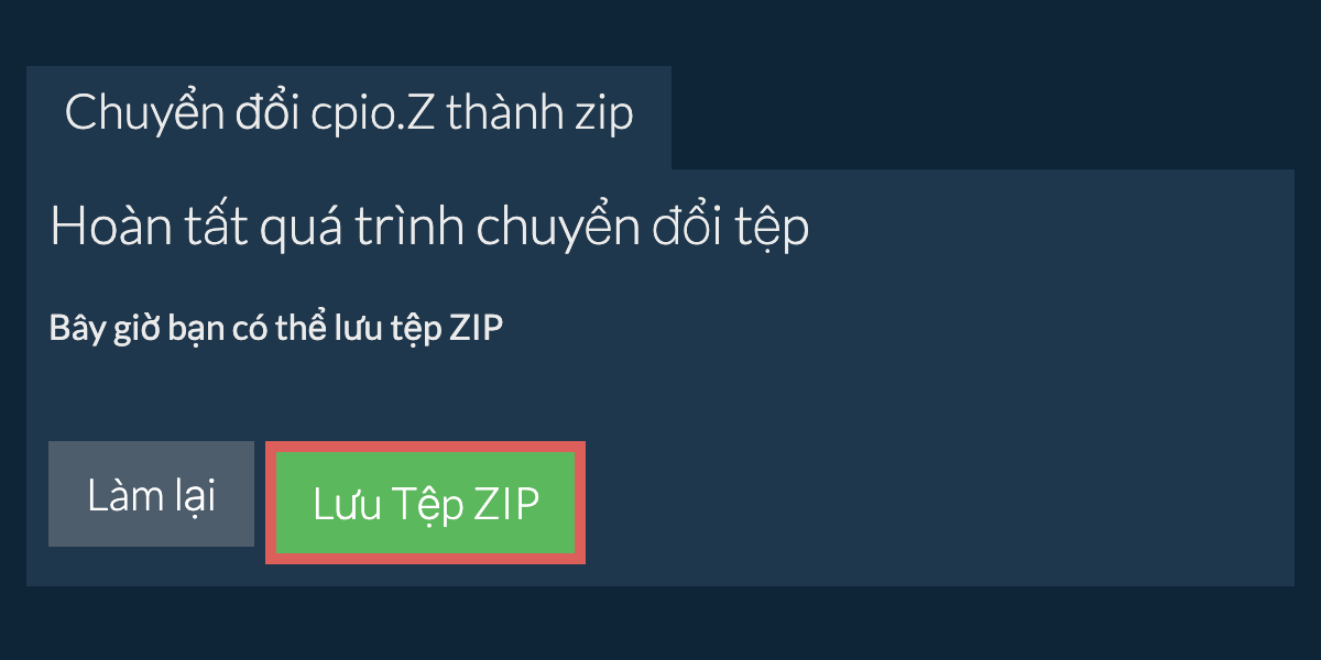 Lưu tệp zip