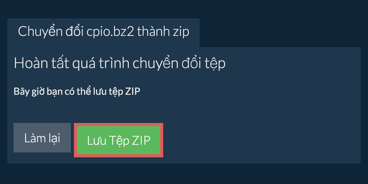 Lưu tệp zip