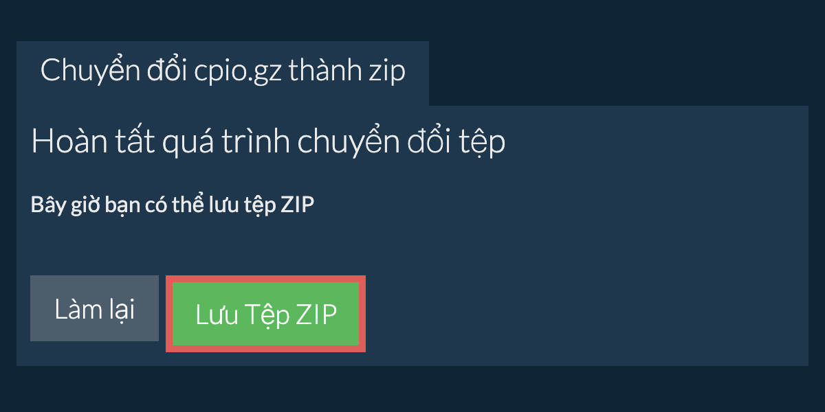 Lưu tệp zip