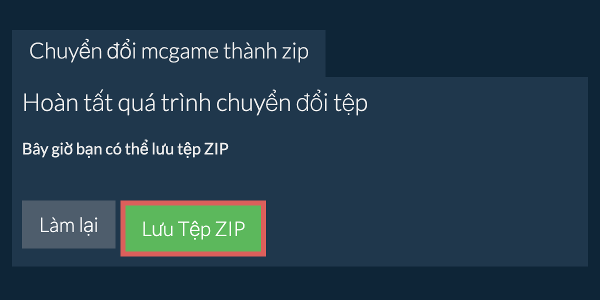 Lưu tệp zip