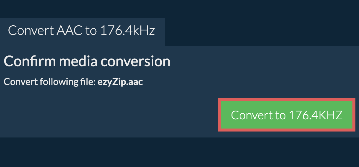 Convert aac to 176.4kHz