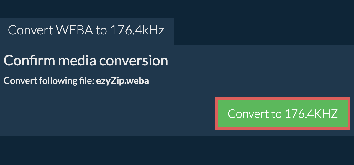 Convert weba to 176.4kHz