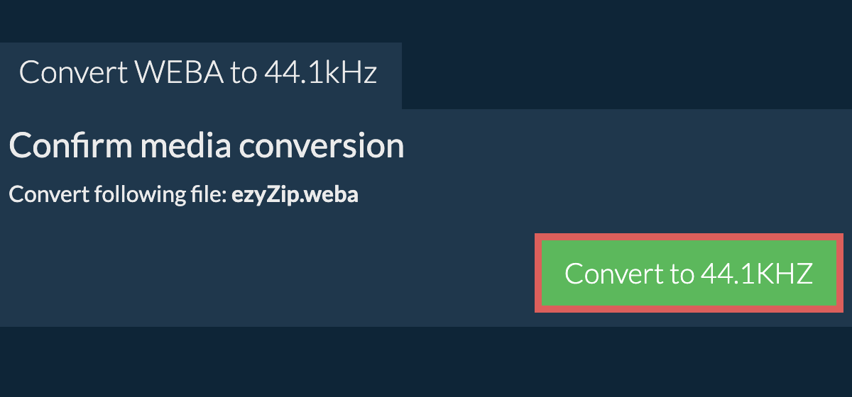 Convert weba to 44.1kHz