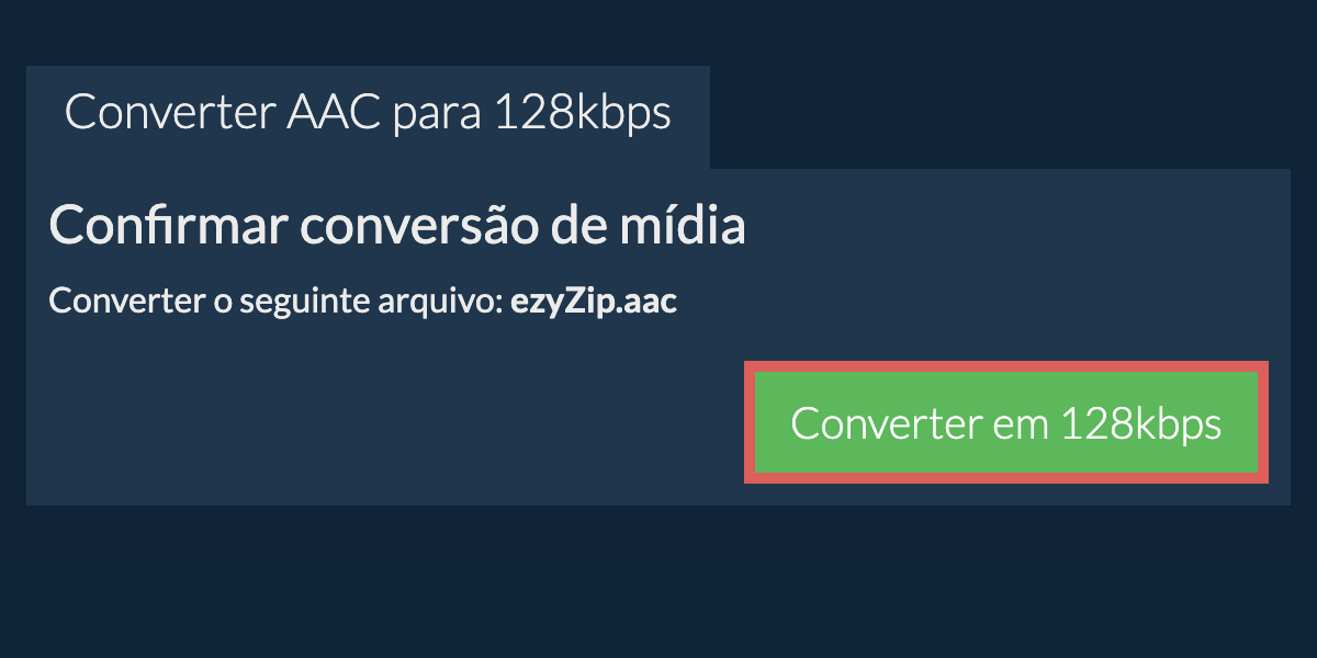 Converter aac para 128kbps