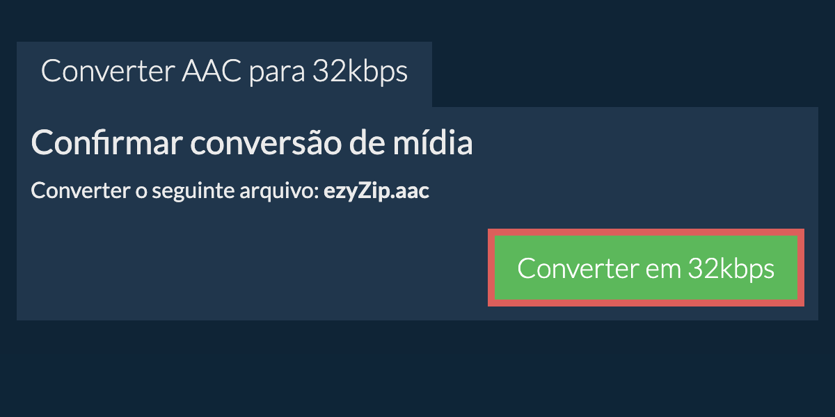 Converter aac para 32kbps