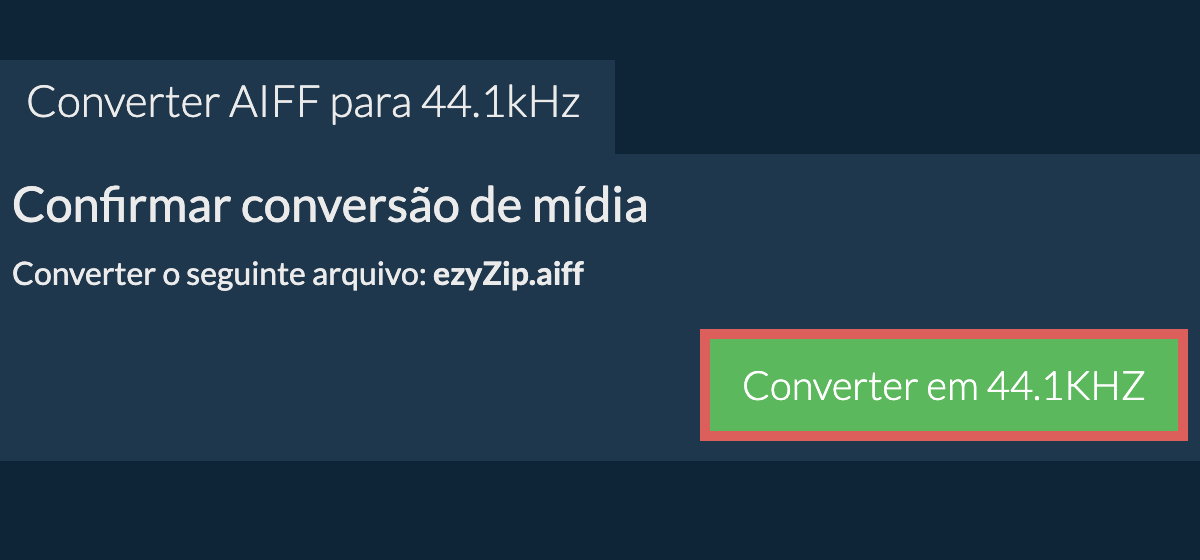 Converter aiff para 44.1kHz