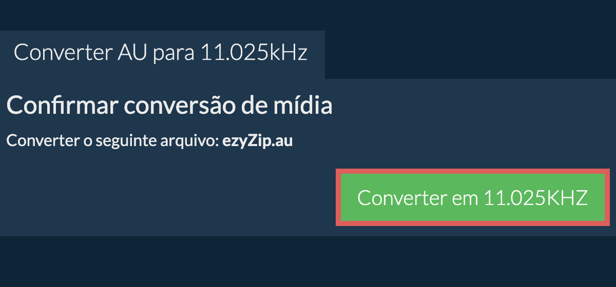 Converter au para 11.025kHz