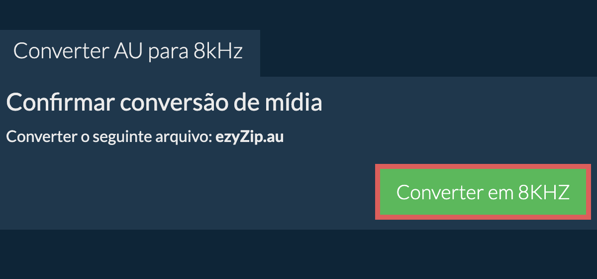 Converter au para 8kHz