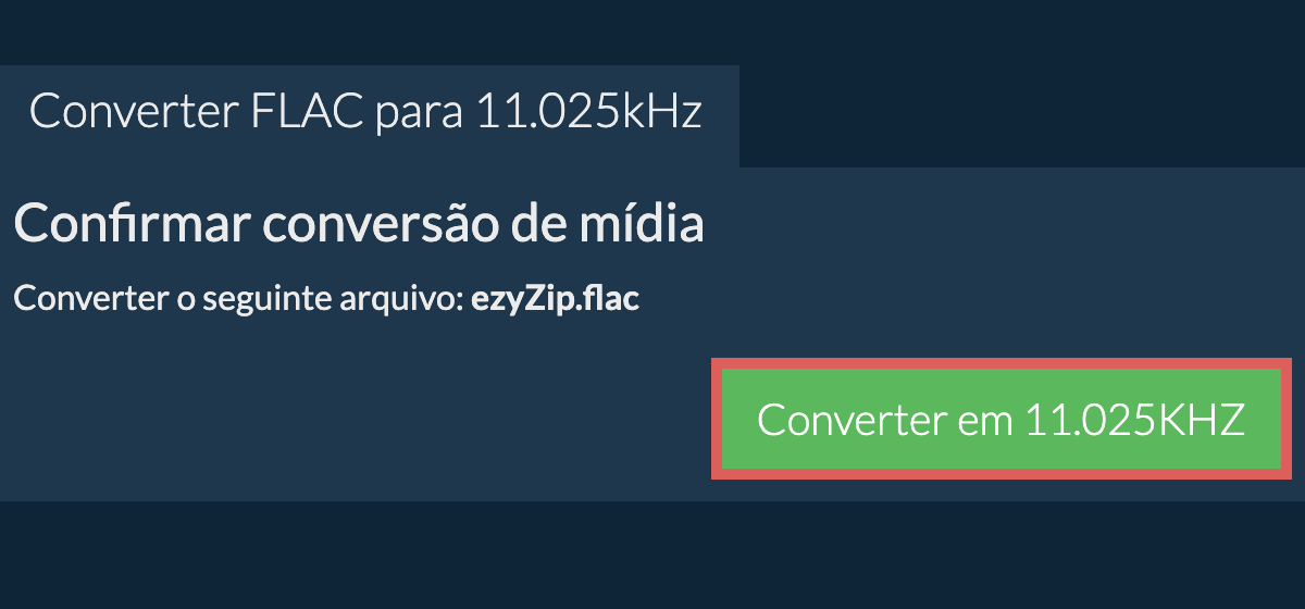 Converter flac para 11.025kHz