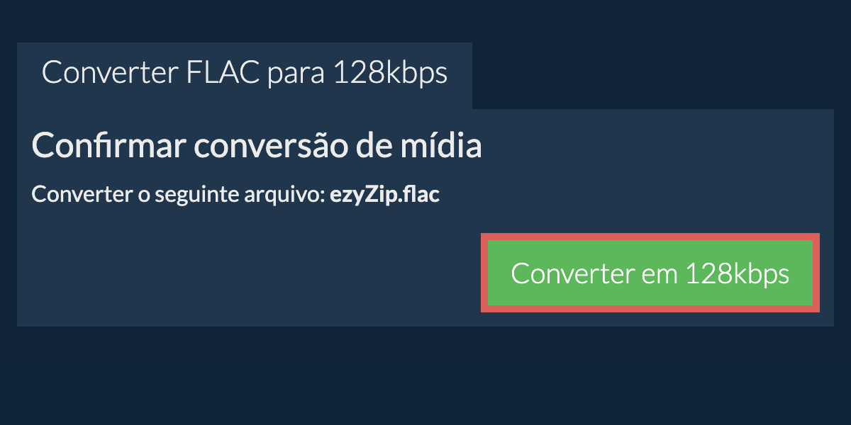 Converter flac para 128kbps