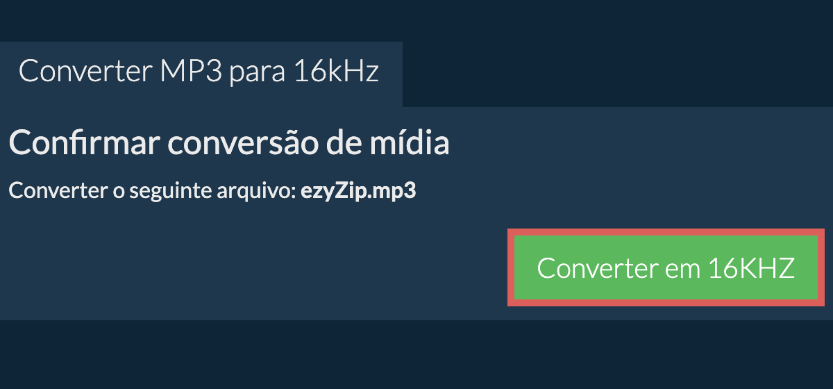 Converter mp3 para 16kHz