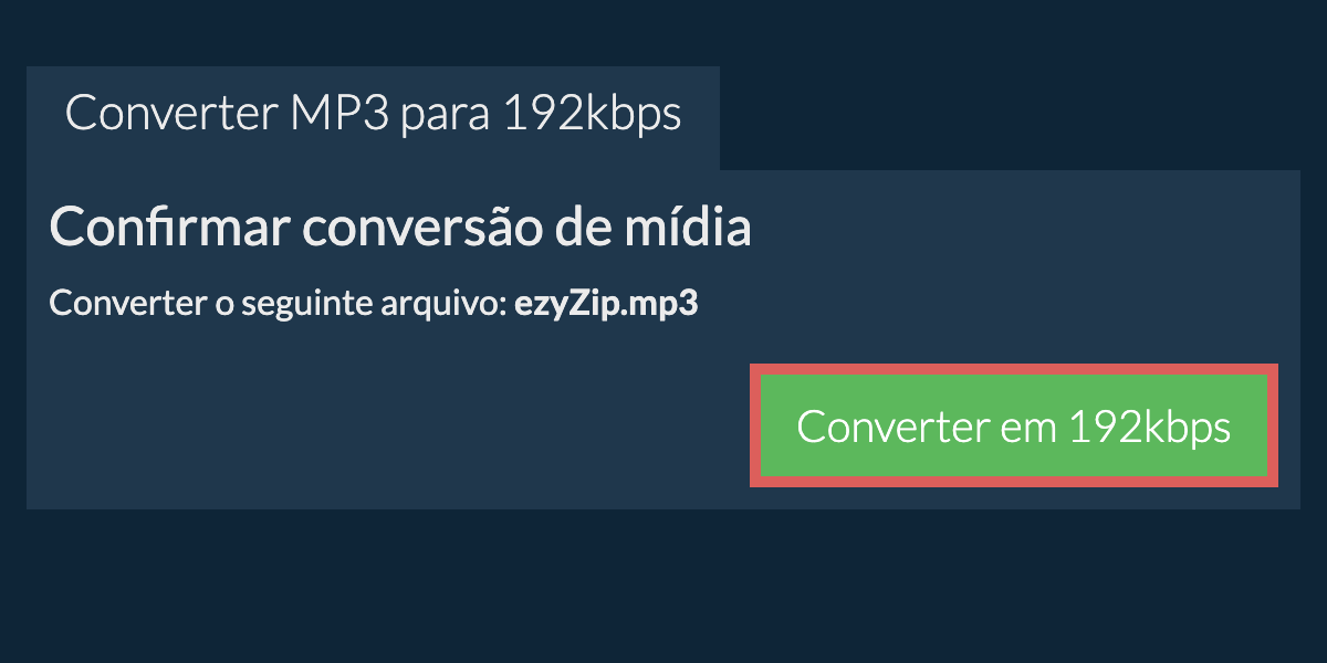 Converter mp3 para 192kbps