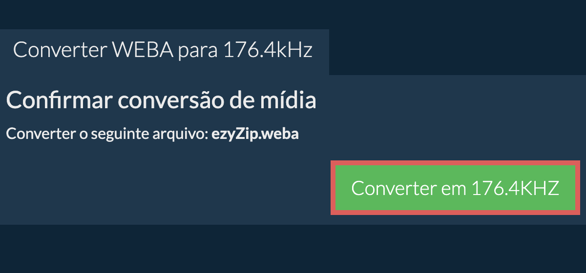 Converter weba para 176.4kHz