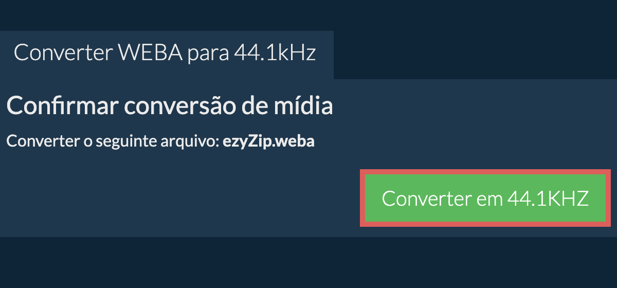 Converter weba para 44.1kHz