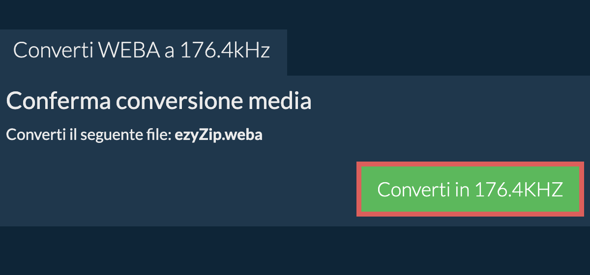 Converti weba a 176.4kHz