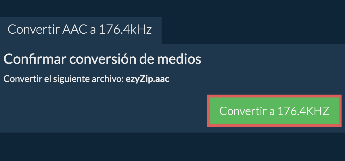 Convertir aac a 176.4kHz