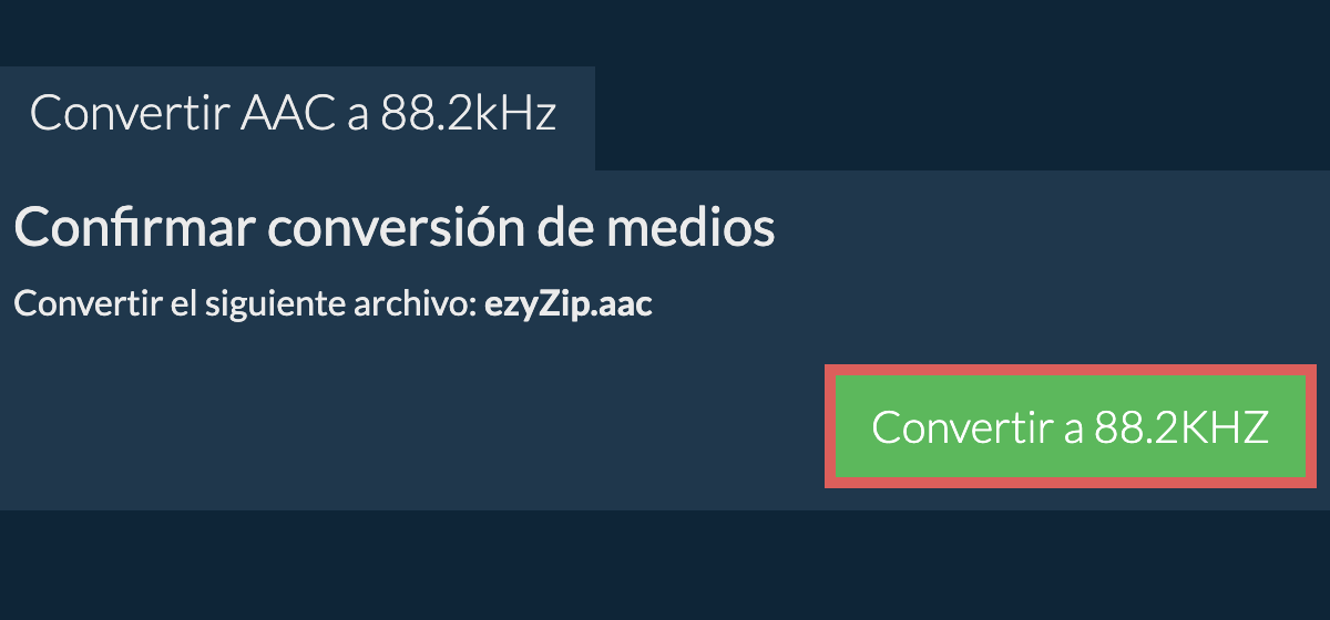 Convertir aac a 88.2kHz