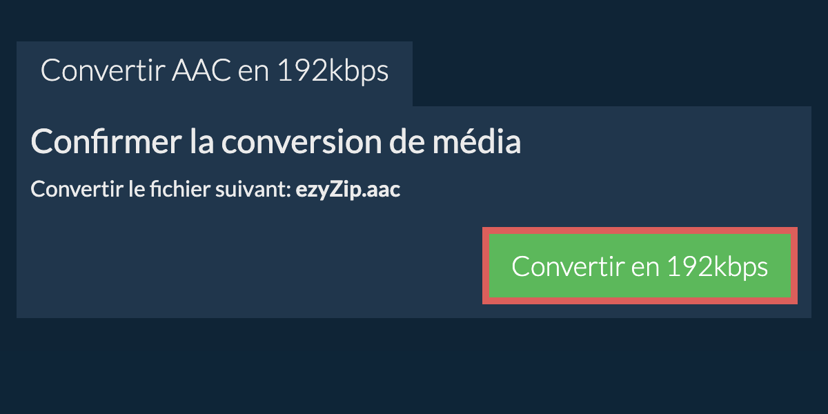 Convertir aac en 192kbps