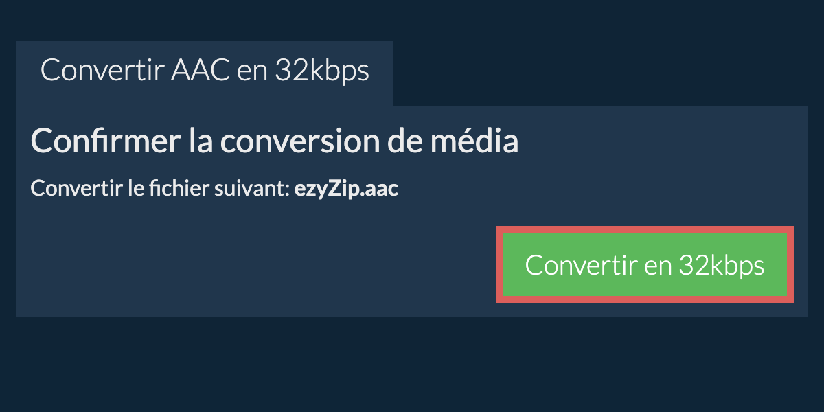 Convertir aac en 32kbps