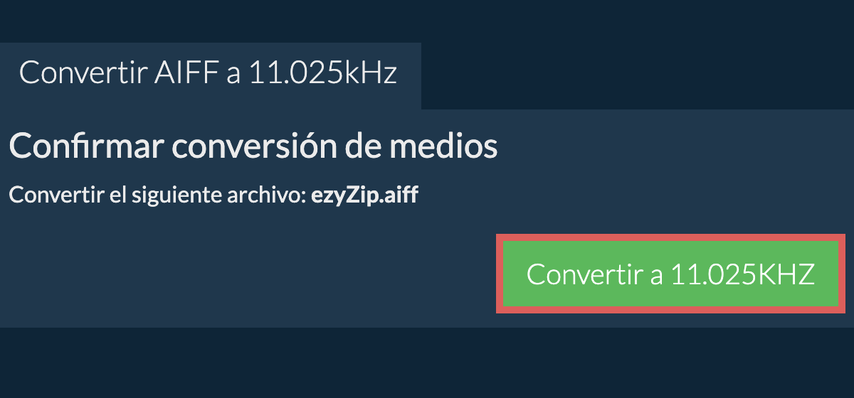 Convertir aiff a 11.025kHz