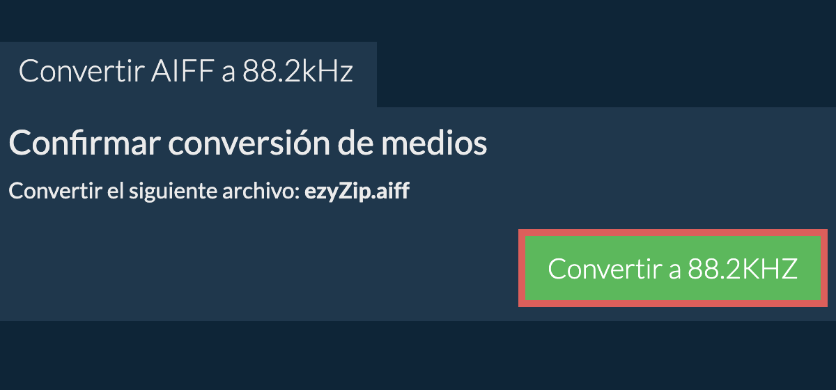 Convertir aiff a 88.2kHz