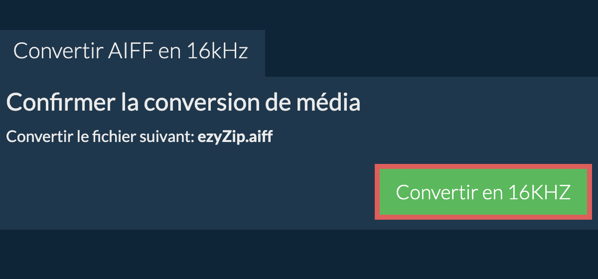 Convertir aiff en 16kHz