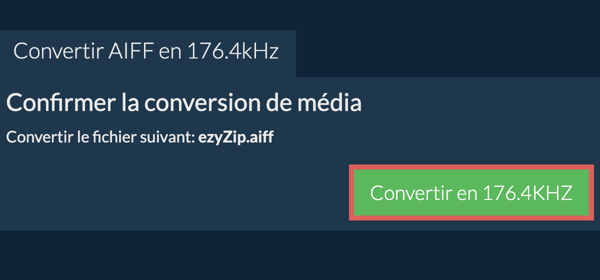 Convertir aiff en 176.4kHz