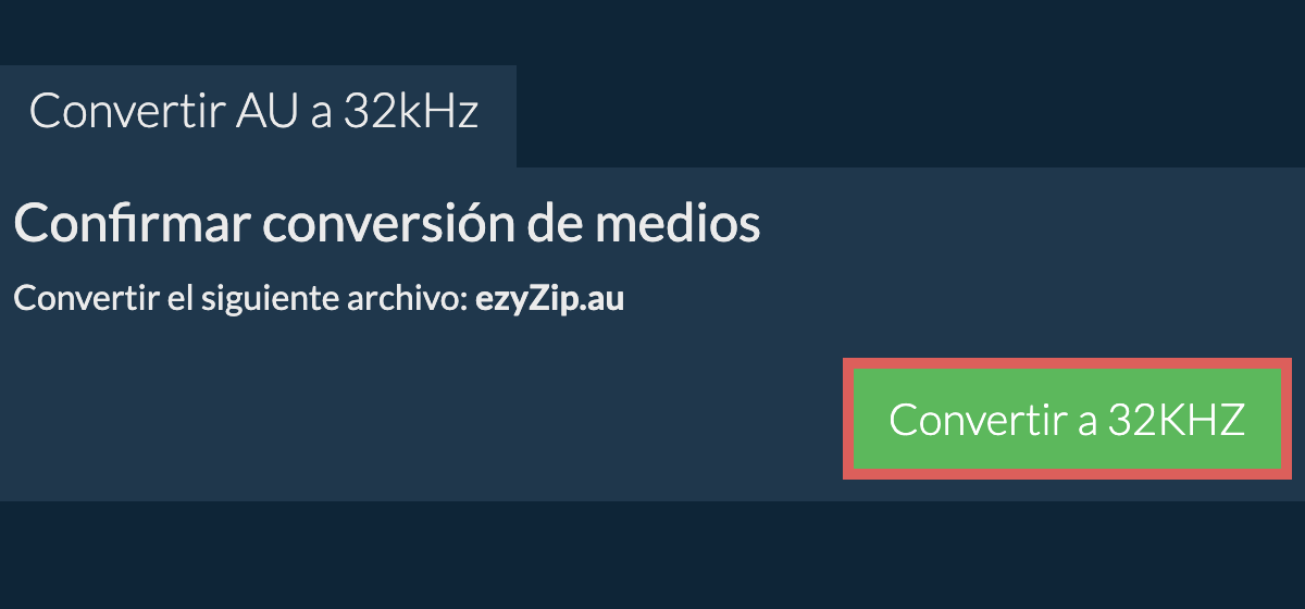 Convertir au a 32kHz