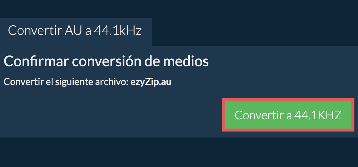 Convertir au a 44.1kHz