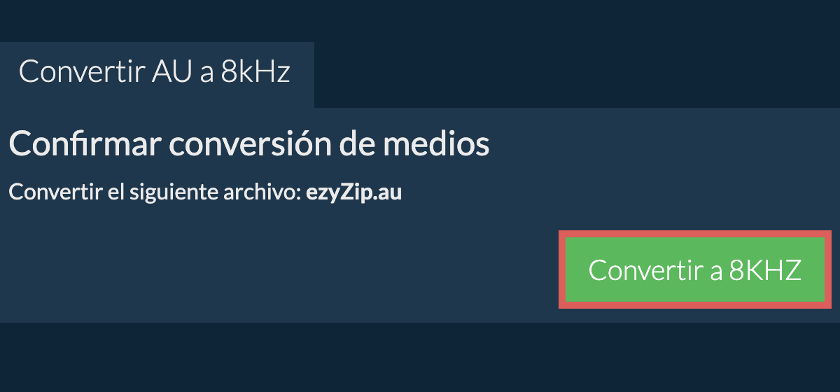 Convertir au a 8kHz