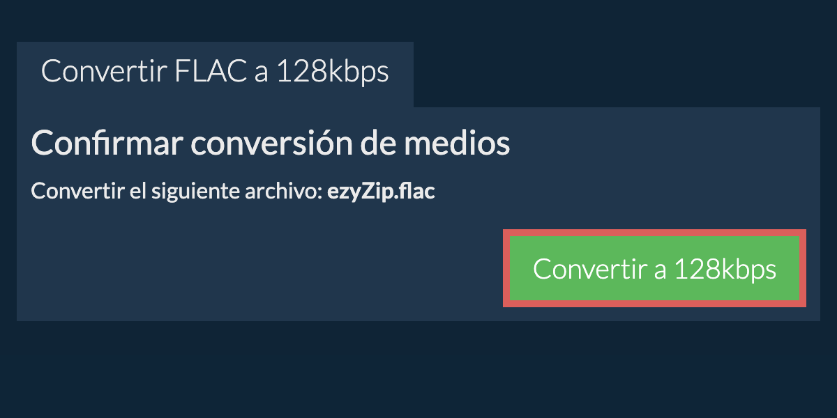 Convertir flac a 128kbps