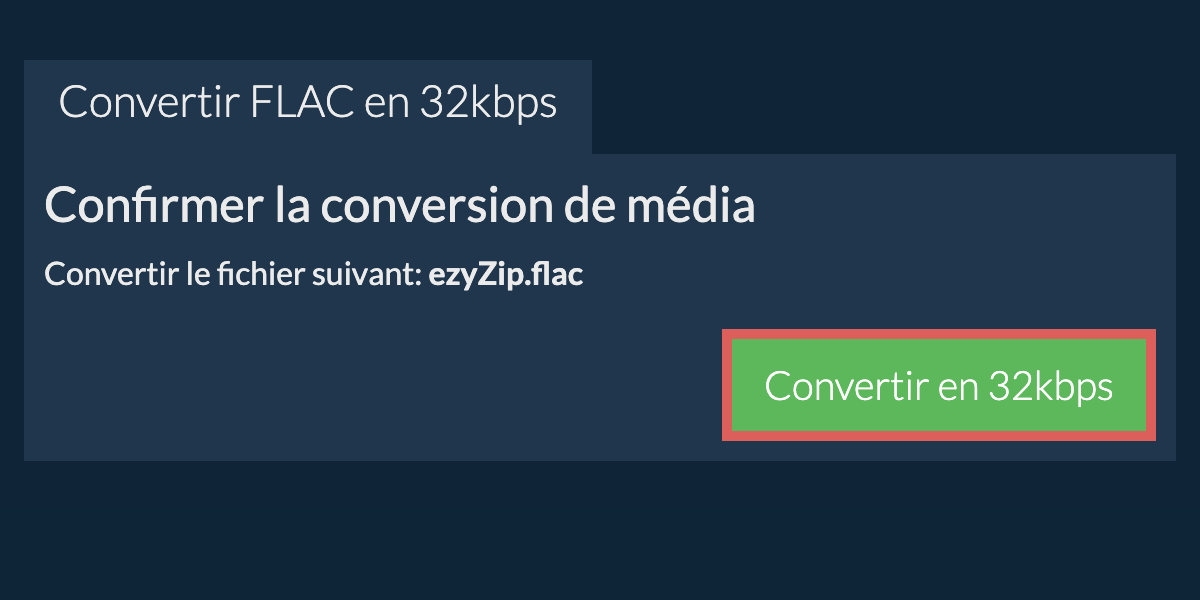 Convertir flac en 32kbps