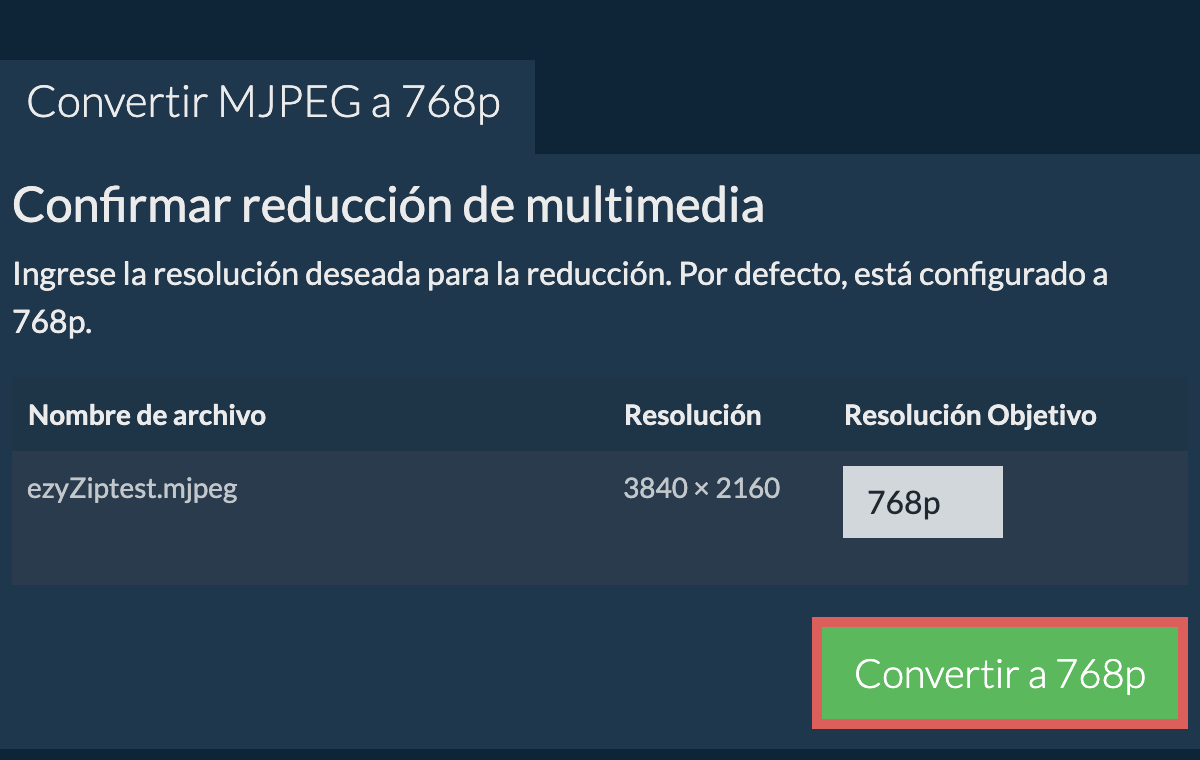 Comprimir 768p