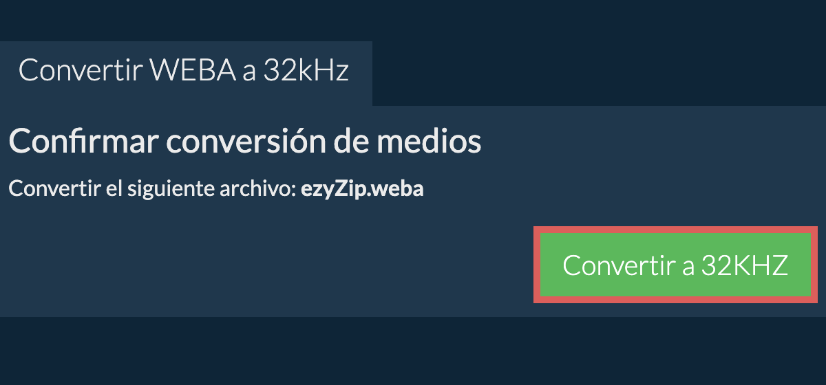 Convertir weba a 32kHz