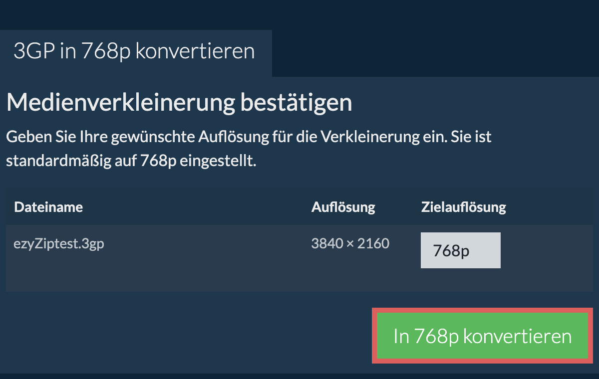 Komprimieren 768p