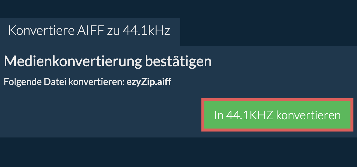 Konvertiere aiff zu 44.1kHz