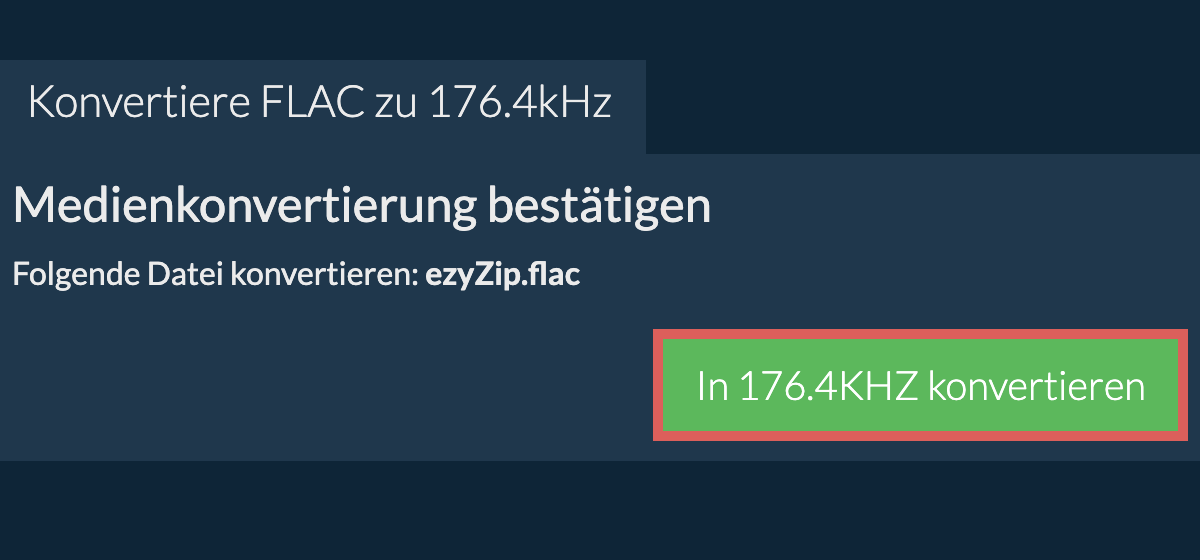 Konvertiere flac zu 176.4kHz