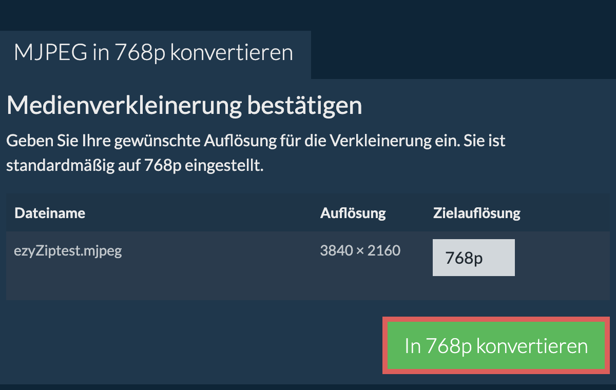 Komprimieren 768p