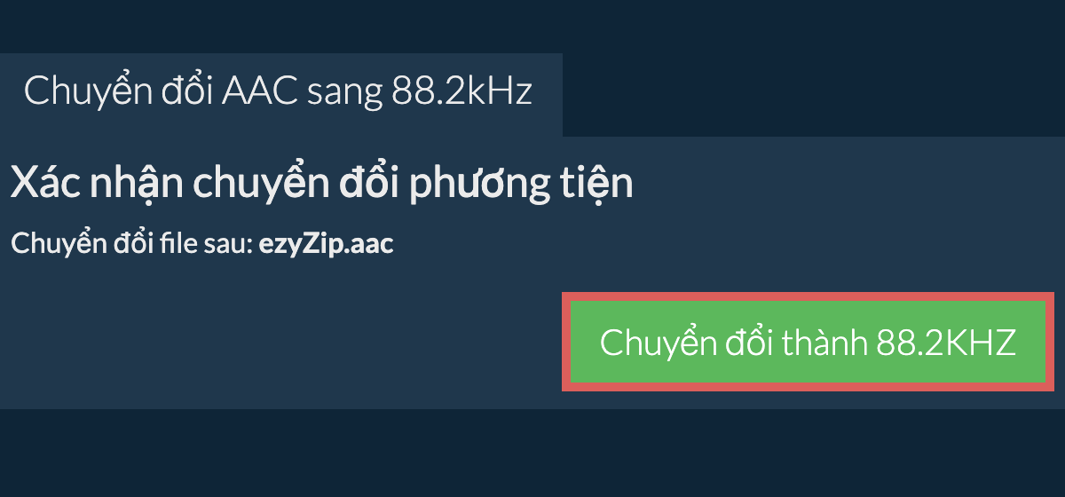 Chuyển đổi aac sang 88.2kHz