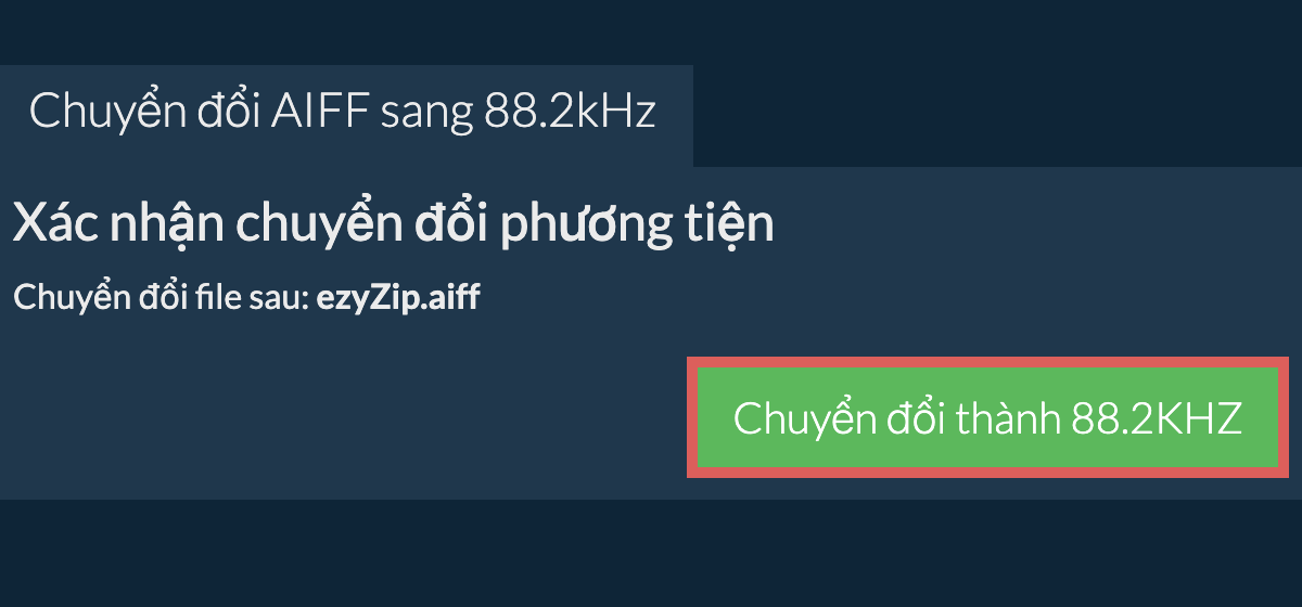 Chuyển đổi aiff sang 88.2kHz