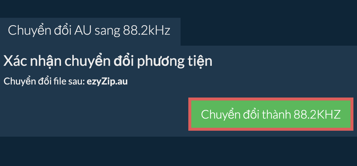 Chuyển đổi au sang 88.2kHz