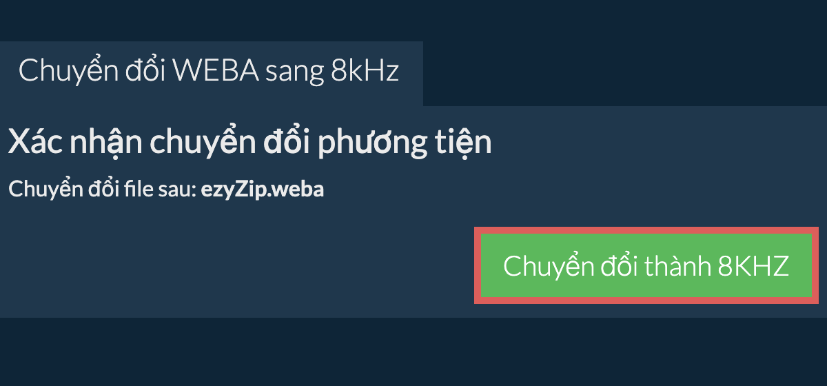 Chuyển đổi weba sang 8kHz