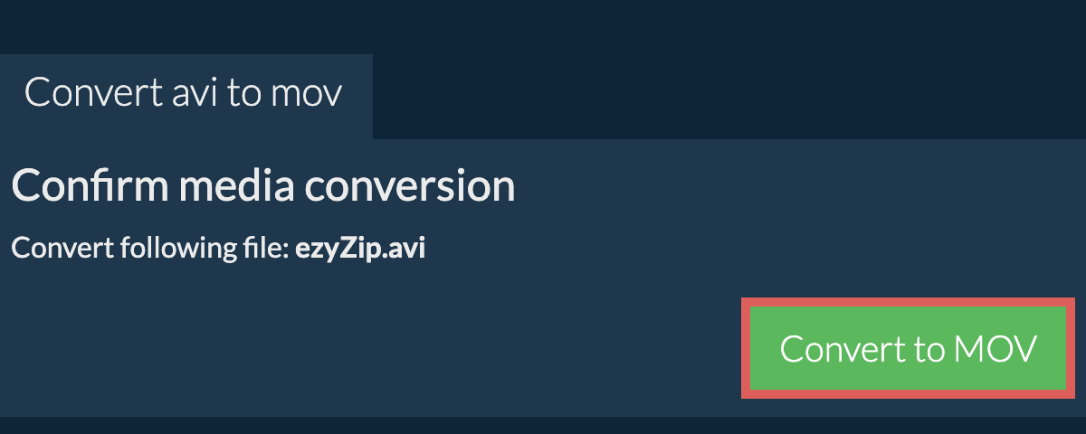 Convert to MOV