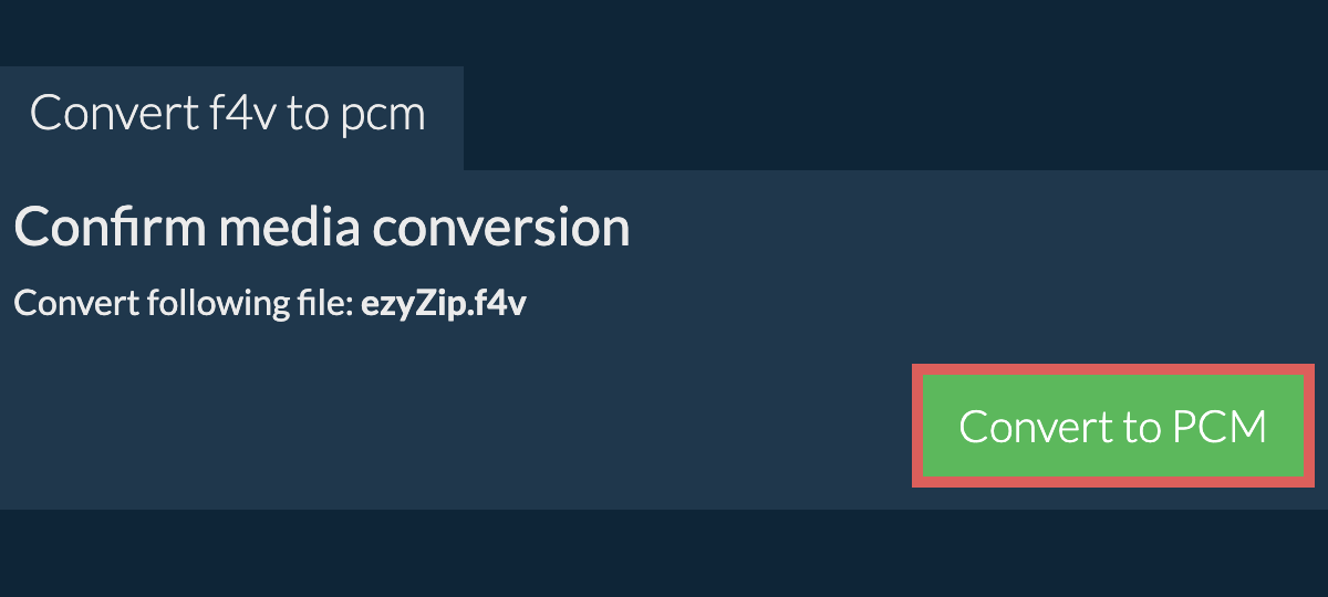 Convert to PCM