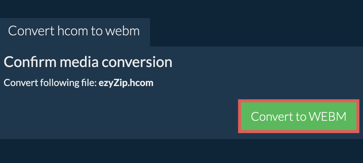 Convert to WEBM