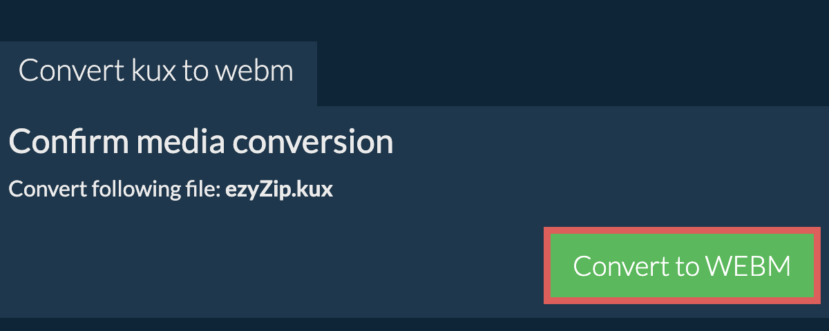 Convert to WEBM